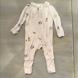Carter's Purely Soft - Cream One Piece with Tropical Motif